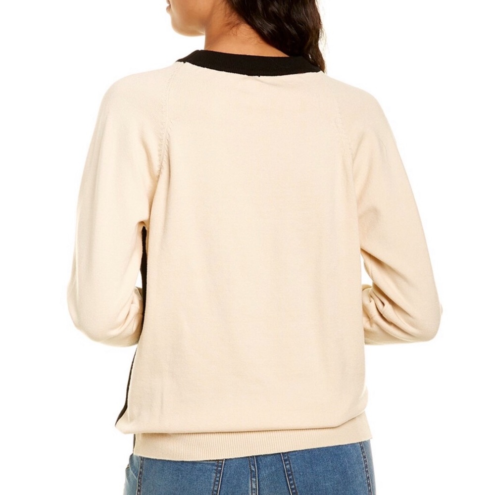 🆕Avantlook Black and cream Cold Shoulder Top new - Picture 2 of 13